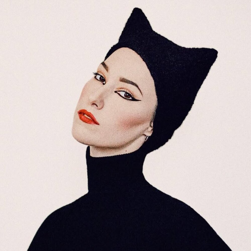 Black bouclé bonnet cap hood hat retro pinup 40s 50s 60s by LacaLacaStuff